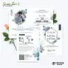 UNDANGAN PERNIKAHAN CUSTOM - UNDANGAN NIKAH GREEN SERI 3 BORDELES - UNDANGAN BAHAN BRIFCARD MURAH - GREEN 150
