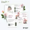 UNDANGAN PERNIKAHAN CUSTOM - UNDANGAN NIKAH GREEN SERI 3 BORDELES - UNDANGAN BAHAN BRIFCARD MURAH - GREEN 151