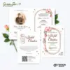 UNDANGAN PERNIKAHAN CUSTOM - UNDANGAN NIKAH GREEN SERI 3 BORDELES - UNDANGAN BAHAN BRIFCARD MURAH - GREEN 152
