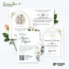 UNDANGAN PERNIKAHAN CUSTOM - UNDANGAN NIKAH GREEN SERI 3 BORDELES - UNDANGAN BAHAN BRIFCARD MURAH - GREEN 153