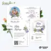 UNDANGAN PERNIKAHAN CUSTOM - UNDANGAN NIKAH GREEN SERI 3 BORDELES - UNDANGAN BAHAN BRIFCARD MURAH - GREEN 154