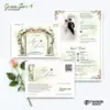 UNDANGAN PERNIKAHAN CUSTOM - UNDANGAN NIKAH GREEN SERI 3 BORDELES - UNDANGAN BAHAN BRIFCARD MURAH - GREEN 155