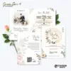 UNDANGAN PERNIKAHAN CUSTOM - UNDANGAN NIKAH GREEN SERI 3 BORDELES - UNDANGAN BAHAN BRIFCARD MURAH - GREEN 156