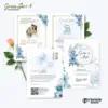 UNDANGAN PERNIKAHAN CUSTOM - UNDANGAN NIKAH GREEN SERI 3 BORDELES - UNDANGAN BAHAN BRIFCARD MURAH - GREEN 157