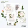 UNDANGAN PERNIKAHAN CUSTOM - UNDANGAN NIKAH GREEN SERI 3 BORDELES - UNDANGAN BAHAN BRIFCARD MURAH - GREEN 159