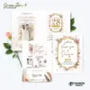 UNDANGAN PERNIKAHAN CUSTOM - UNDANGAN NIKAH GREEN SERI 3 BORDELES - UNDANGAN BAHAN BRIFCARD MURAH - GREEN 160