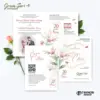 UNDANGAN PERNIKAHAN CUSTOM - UNDANGAN NIKAH GREEN SERI 3 BORDELES - UNDANGAN BAHAN BRIFCARD MURAH - GREEN 161