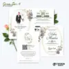 UNDANGAN PERNIKAHAN CUSTOM - UNDANGAN NIKAH GREEN SERI 3 BORDELES - UNDANGAN BAHAN BRIFCARD MURAH - GREEN 164