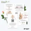UNDANGAN PERNIKAHAN CUSTOM - UNDANGAN NIKAH GREEN SERI 3 BORDELES - UNDANGAN BAHAN BRIFCARD MURAH - GREEN 165