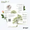 UNDANGAN PERNIKAHAN CUSTOM - UNDANGAN NIKAH GREEN SERI 3 BORDELES - UNDANGAN BAHAN BRIFCARD MURAH - GREEN 166