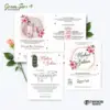 UNDANGAN PERNIKAHAN CUSTOM - UNDANGAN NIKAH GREEN SERI 3 BORDELES - UNDANGAN BAHAN BRIFCARD MURAH - GREEN 168