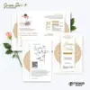 UNDANGAN PERNIKAHAN CUSTOM - UNDANGAN NIKAH GREEN SERI 3 BORDELES - UNDANGAN BAHAN BRIFCARD MURAH - GREEN 170