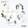 UNDANGAN PERNIKAHAN CUSTOM - UNDANGAN NIKAH GREEN SERI 3 BORDELES - UNDANGAN BAHAN BRIFCARD MURAH - GREEN 172