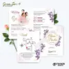 UNDANGAN PERNIKAHAN CUSTOM - UNDANGAN NIKAH GREEN SERI 3 BORDELES - UNDANGAN BAHAN BRIFCARD MURAH - GREEN 173