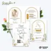 UNDANGAN PERNIKAHAN CUSTOM - UNDANGAN NIKAH GREEN SERI 3 BORDELES - UNDANGAN BAHAN BRIFCARD MURAH - GREEN 174