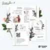 UNDANGAN PERNIKAHAN CUSTOM - UNDANGAN NIKAH GREEN SERI 3 BORDELES - UNDANGAN BAHAN BRIFCARD MURAH - GREEN 177
