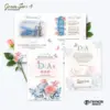 UNDANGAN PERNIKAHAN CUSTOM - UNDANGAN NIKAH GREEN SERI 3 BORDELES - UNDANGAN BAHAN BRIFCARD MURAH - GREEN 179