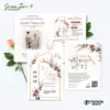 UNDANGAN PERNIKAHAN CUSTOM - UNDANGAN NIKAH GREEN SERI 3 BORDELES - UNDANGAN BAHAN BRIFCARD MURAH - GREEN 180