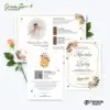 UNDANGAN PERNIKAHAN CUSTOM - UNDANGAN NIKAH GREEN SERI 3 BORDELES - UNDANGAN BAHAN BRIFCARD MURAH - GREEN 182