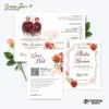 UNDANGAN PERNIKAHAN CUSTOM - UNDANGAN NIKAH GREEN SERI 3 BORDELES - UNDANGAN BAHAN BRIFCARD MURAH - GREEN 183