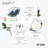 UNDANGAN PERNIKAHAN CUSTOM - UNDANGAN NIKAH GREEN SERI 3 BORDELES - UNDANGAN BAHAN BRIFCARD MURAH - GREEN 186