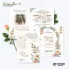 UNDANGAN PERNIKAHAN CUSTOM - UNDANGAN NIKAH GREEN SERI 3 BORDELES - UNDANGAN BAHAN BRIFCARD MURAH - GREEN 190