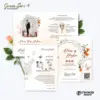 UNDANGAN PERNIKAHAN CUSTOM - UNDANGAN NIKAH GREEN SERI 3 BORDELES - UNDANGAN BAHAN BRIFCARD MURAH - GREEN 192