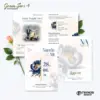 UNDANGAN PERNIKAHAN CUSTOM - UNDANGAN NIKAH GREEN SERI 3 BORDELES - UNDANGAN BAHAN BRIFCARD MURAH - GREEN 195