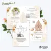 UNDANGAN PERNIKAHAN CUSTOM - UNDANGAN NIKAH GREEN SERI 3 BORDELES - UNDANGAN BAHAN BRIFCARD MURAH - GREEN 197
