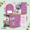 UNDANGAN PERNIKAHAN GLOSSY FULL COLOUR FOTO ELEGANT - UNDANGAN NIKAH MENGKILAP LUXURY THREE SERI 2 - LUXURY T52
