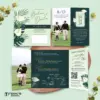 UNDANGAN PERNIKAHAN GLOSSY FULL COLOUR FOTO ELEGANT - UNDANGAN NIKAH MENGKILAP LUXURY THREE SERI 2 - LUXURY T53