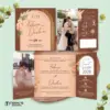 UNDANGAN PERNIKAHAN GLOSSY FULL COLOUR FOTO ELEGANT - UNDANGAN NIKAH MENGKILAP LUXURY THREE SERI 2 - LUXURY T54