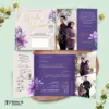 UNDANGAN PERNIKAHAN GLOSSY FULL COLOUR FOTO ELEGANT - UNDANGAN NIKAH MENGKILAP LUXURY THREE SERI 2 - LUXURY T55