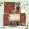 UNDANGAN PERNIKAHAN GLOSSY FULL COLOUR FOTO ELEGANT - UNDANGAN NIKAH MENGKILAP LUXURY THREE SERI 2 - LUXURY T59