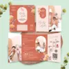 UNDANGAN PERNIKAHAN GLOSSY FULL COLOUR FOTO ELEGANT - UNDANGAN NIKAH MENGKILAP LUXURY THREE SERI 2 - LUXURY T64