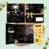UNDANGAN PERNIKAHAN GLOSSY FULL COLOUR FOTO ELEGANT - UNDANGAN NIKAH MENGKILAP LUXURY THREE SERI 2 - LUXURY T66