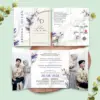 UNDANGAN PERNIKAHAN GLOSSY FULL COLOUR FOTO ELEGANT - UNDANGAN NIKAH MENGKILAP LUXURY THREE SERI 2 - LUXURY T68