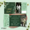 UNDANGAN PERNIKAHAN GLOSSY FULL COLOUR FOTO ELEGANT - UNDANGAN NIKAH MENGKILAP LUXURY THREE SERI 2 - LUXURY T73