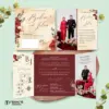UNDANGAN PERNIKAHAN GLOSSY FULL COLOUR FOTO ELEGANT - UNDANGAN NIKAH MENGKILAP LUXURY THREE SERI 2 - LUXURY T75