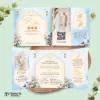 UNDANGAN PERNIKAHAN GLOSSY FULL COLOUR FOTO ELEGANT - UNDANGAN NIKAH MENGKILAP LUXURY THREE SERI 2 - LUXURY T81
