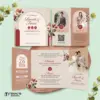 UNDANGAN PERNIKAHAN GLOSSY FULL COLOUR FOTO ELEGANT - UNDANGAN NIKAH MENGKILAP LUXURY THREE SERI 2 - LUXURY T82