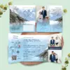 UNDANGAN PERNIKAHAN GLOSSY FULL COLOUR FOTO ELEGANT - UNDANGAN NIKAH MENGKILAP LUXURY THREE SERI 2 - LUXURY T83