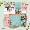 UNDANGAN PERNIKAHAN GLOSSY FULL COLOUR FOTO ELEGANT - UNDANGAN NIKAH MENGKILAP LUXURY THREE SERI 2 - LUXURY T86