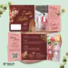 UNDANGAN PERNIKAHAN GLOSSY FULL COLOUR FOTO ELEGANT - UNDANGAN NIKAH MENGKILAP LUXURY THREE SERI 2 - LUXURY T87