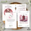 UNDANGAN PERNIKAHAN CUSTOM - UNDANGAN NIKAH GREEN SERI 3 BORDELES - UNDANGAN BAHAN BRIFCARD MURAH - GREEN 116