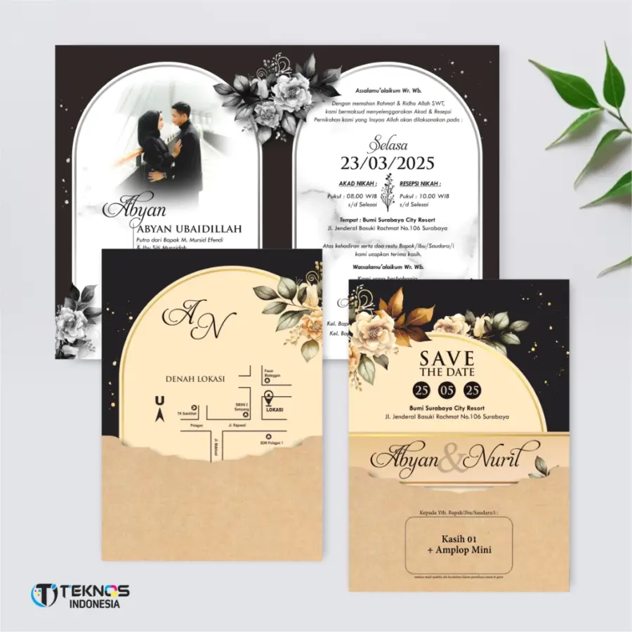 UNDANGAN PERNIKAHAN AMPLOP AESTHETIC - UNDANGAN NIKAH SERIES KASIH AMPLOP MINI