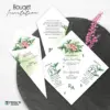 UNDANGAN PERNIKAHAN UNIK BUKET BUNGA - UNDANGAN WEDDING AESTHETIC BOUQET INVITATION - BOUQET INVT 07