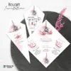 UNDANGAN PERNIKAHAN UNIK BUKET BUNGA - UNDANGAN WEDDING AESTHETIC BOUQET INVITATION - BOUQET INVT 09