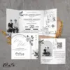 UNDANGAN PERNIKAHAN SIMPLE AESTHETIC - UNDANGAN NIKAH FOTO MURAH MATTE BW THREE - MATTE BW THREE 13