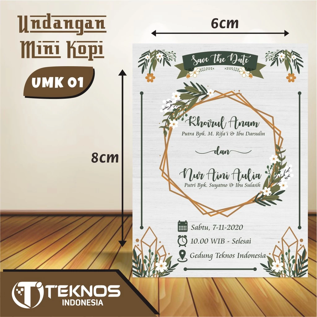 UNDANGAN MINI KOPI - UNDANGAN MINIMALIS MURAH